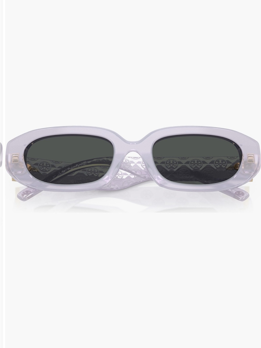 Tory Burch 52 mm irregular Sunglasses Milky Purple Grey